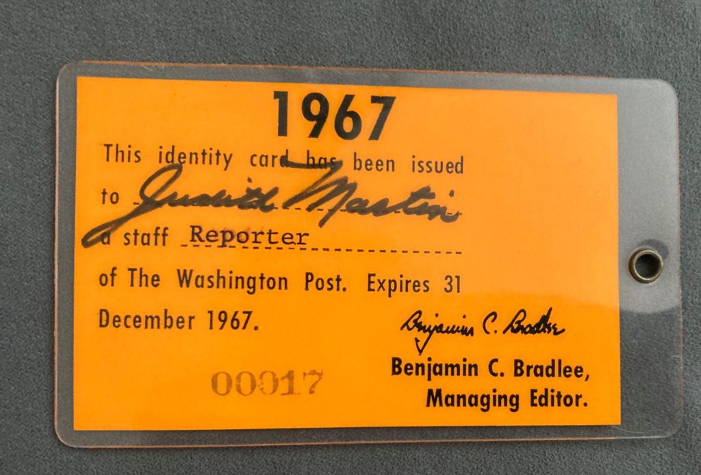 Judith Martin's 1967 press ID